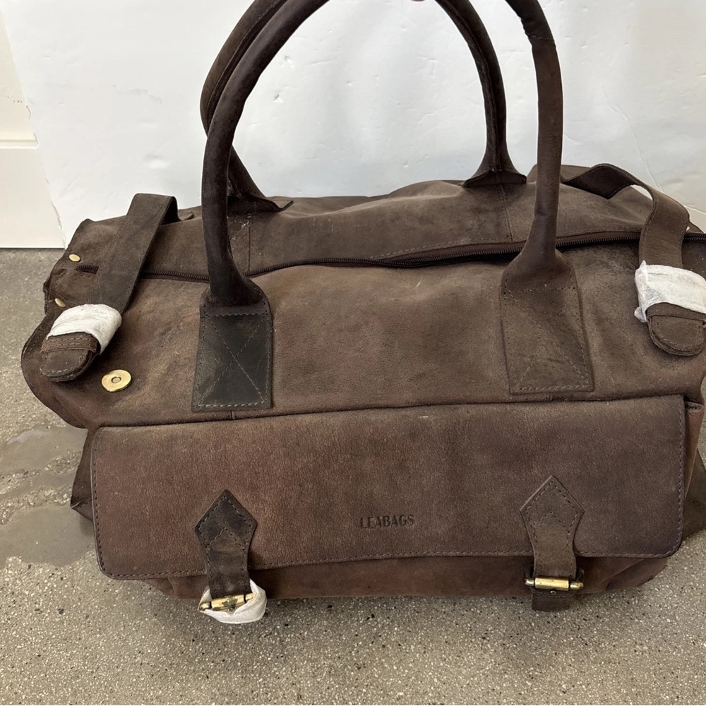 Men's Brown leather Duffel Bag
